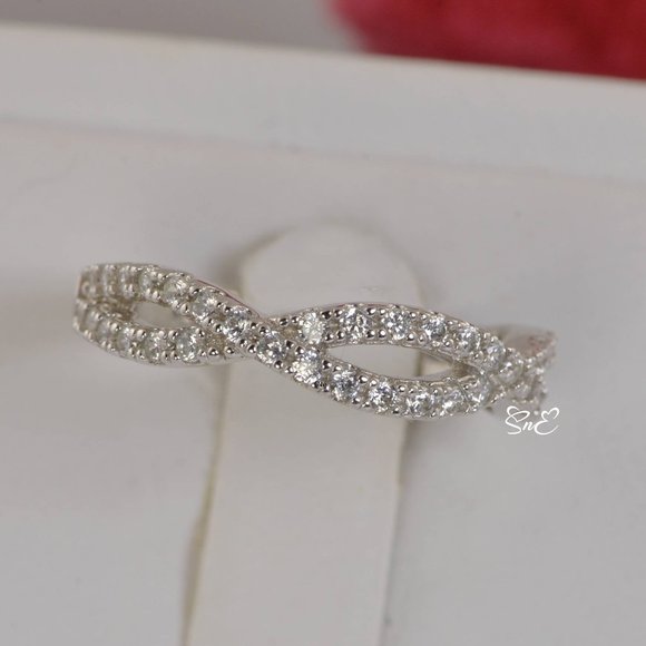 Round Cut Diamond Enhancer Guard Ring 14K White Gold Finish Crown Weddin… - Picture 2 of 3